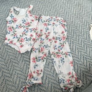 Planet Sea girls size 4 swim bathing suit and matching beach pants